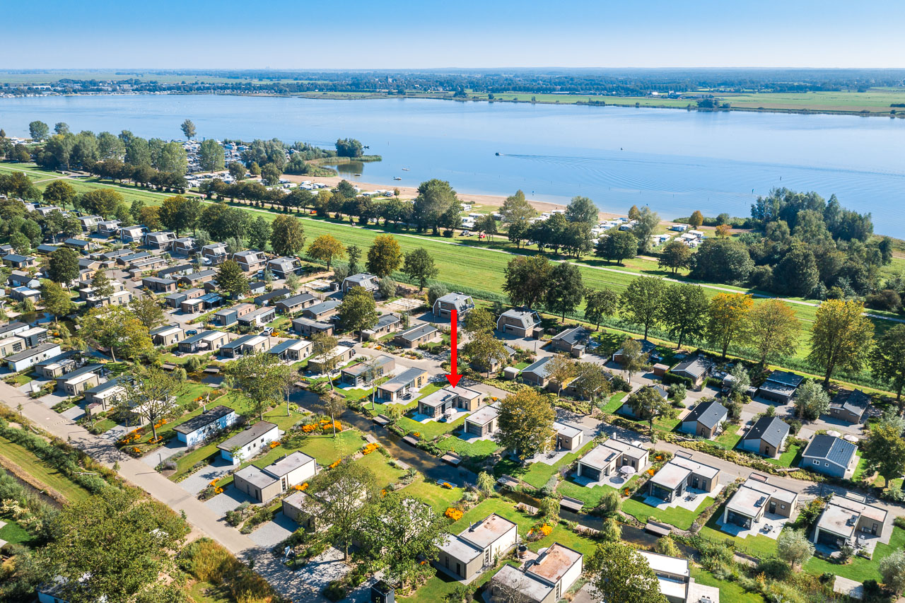 Drone — ligging van de woning op het park