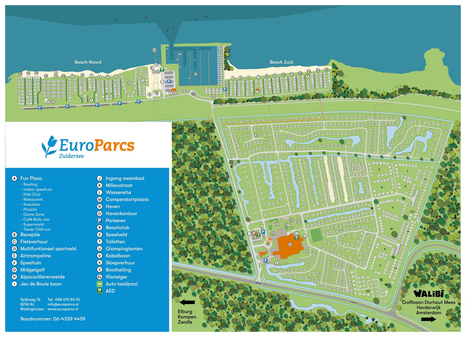 Plattegrond EuroParcs Zuiderzee